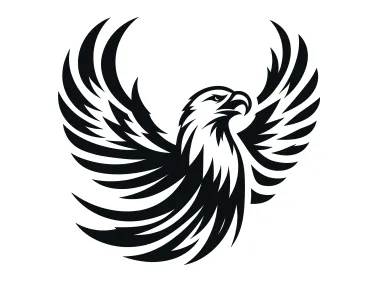 Flying Wild Black Eagle Logo Template