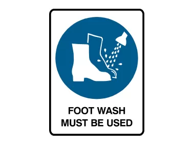 Foot Wash Must Be Used Sign Vector