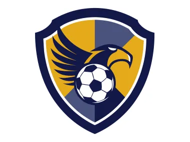 Football Club Emblem with Eagle Logo Template