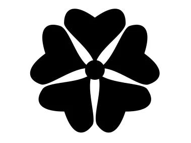 Four Petals Clover Silhouette Logo Template