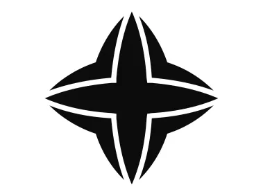 Four Pointed Abstract Star Shape Logo Template