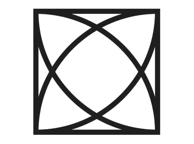 Four Pointed Floral Geometric Shape Logo Template