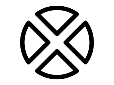 Four Sliced ​​Circles Logo Template