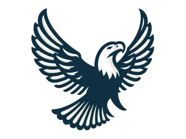 Free Download Modern Black Flying Eagle Logo Template