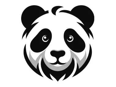 Free SVG Black Panda Logo Template