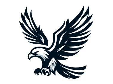 Free SVG Hunting Black Eagle Logo Template