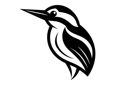 Free SVG King Fish Kookaburra Bird Logo Template