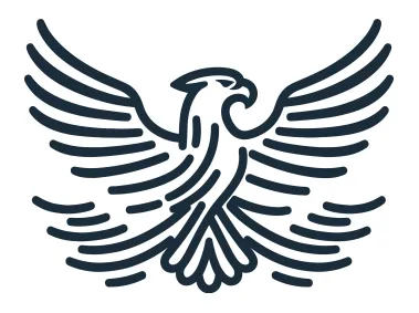 Free SVG Linear Flying Eagle Logo Template