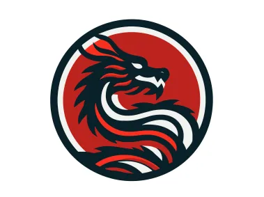 Free SVG Vector Dragon Silhouette Logo Template