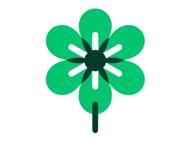 Free SVG Vector Green Flower Logo Template