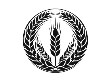 Free SVG Wheat Wreath Logo Template