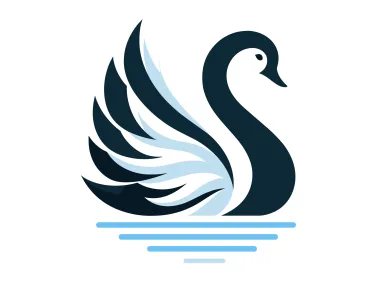 Free Swan in Lake Logo Template