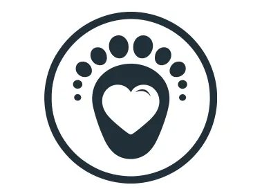 Free Vector Baby Footprint in Circle Logo Template