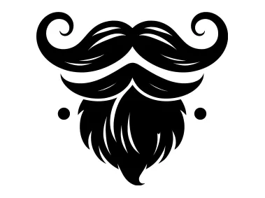 Free Vector Beard Mustache Logo Template