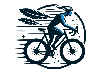 Free Vector Bicycle and Bicyclist Logo Template