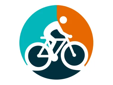 Free Vector Bicycle and Cyclist Logo Template