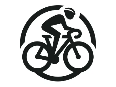 Free Vector Bicycle and Cyclist Logo Template