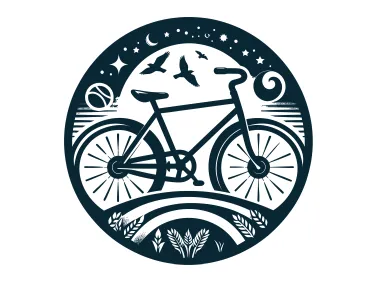 Free Vector Bicycle in Nature Logo Template