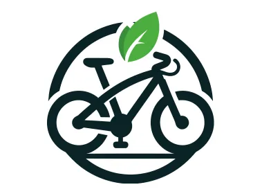 Free Vector Bicycle with Leaf Logo Template