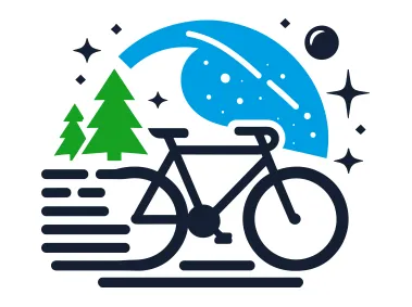 Free Vector Bicycle with Nature Logo Template