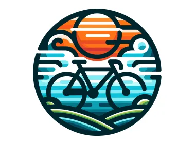 Free Vector Bicycle with Sun Logo Template