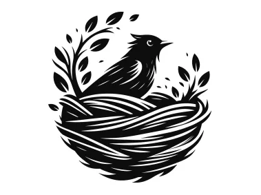 Free Vector Bird Nest Logo Template