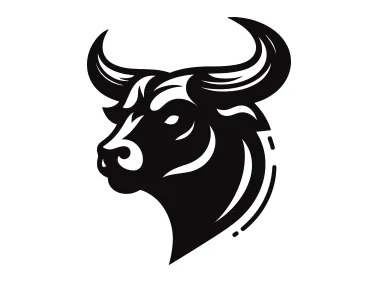Free Vector Black Bull Head Logo Template