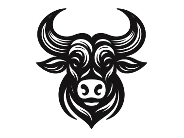 Free Vector Black Bull Logo Template