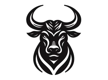 Free Vector Black Bull Logo Template
