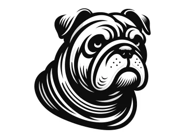 Free Vector Black Bulldog Logo Template