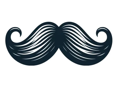 Free Vector Black Mustache Logo Template