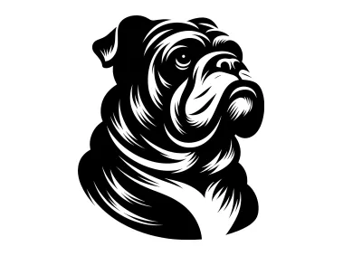 Free Vector Bulldog Silhouette Logo Template