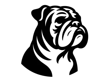 Free Vector Bulldog Silhouette Logo Template
