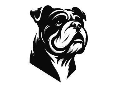 Free Vector Bulldog Silhouette Logo Template