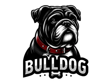 Free Vector Bulldog with Wordmark Logo Template