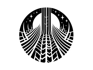 Free Vector Circle Tire Track Logo Template