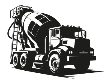 Free Vector Concrete Mixer Truck Logo Template