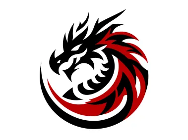 Free Vector Dragon Silhouette Logo Template