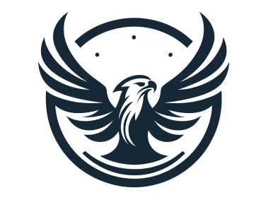 Free Vector Eagle with Two Wings Spread Logo Template