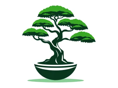 Free Vector Japan Bonsai Tree Logo Template