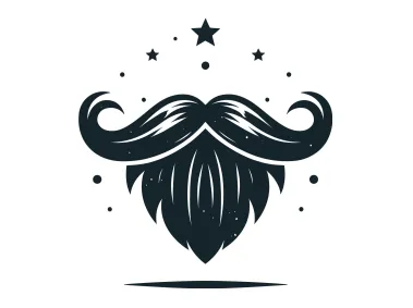 Free Vector Mustache and Beard Logo Template