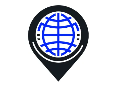 Free Vector Pin with Globe Logo Template