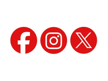 Free Vector Red Facebook Instagram X Icon