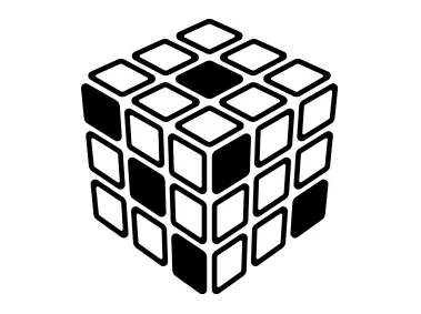Free Vector Rubik Cube Shape Logo