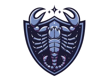 Free Vector Scorpion in Shield Logo Template