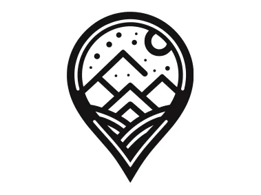 Free Vector SVG Location Pin Logo Template