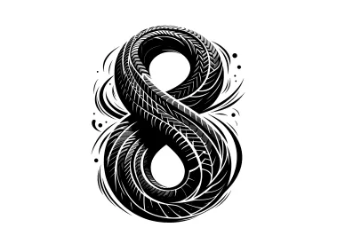 Free Vector Tire Track Eight Logo Template