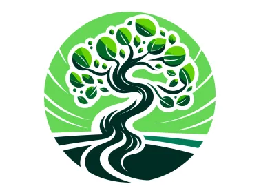 Free Vector Tree in Green Circle Logo Template