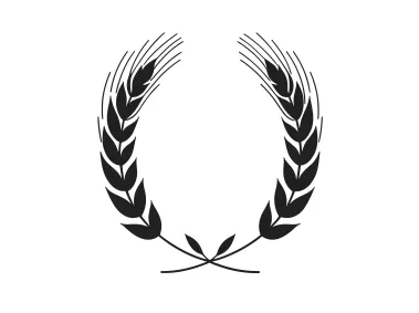 Free Vector Wheat Wreath Logo Template