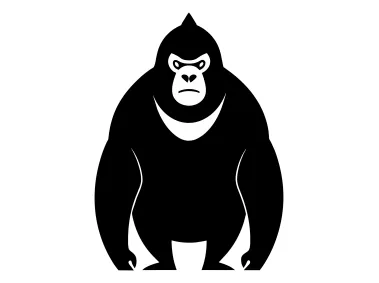 Front View Gorilla Logo Template